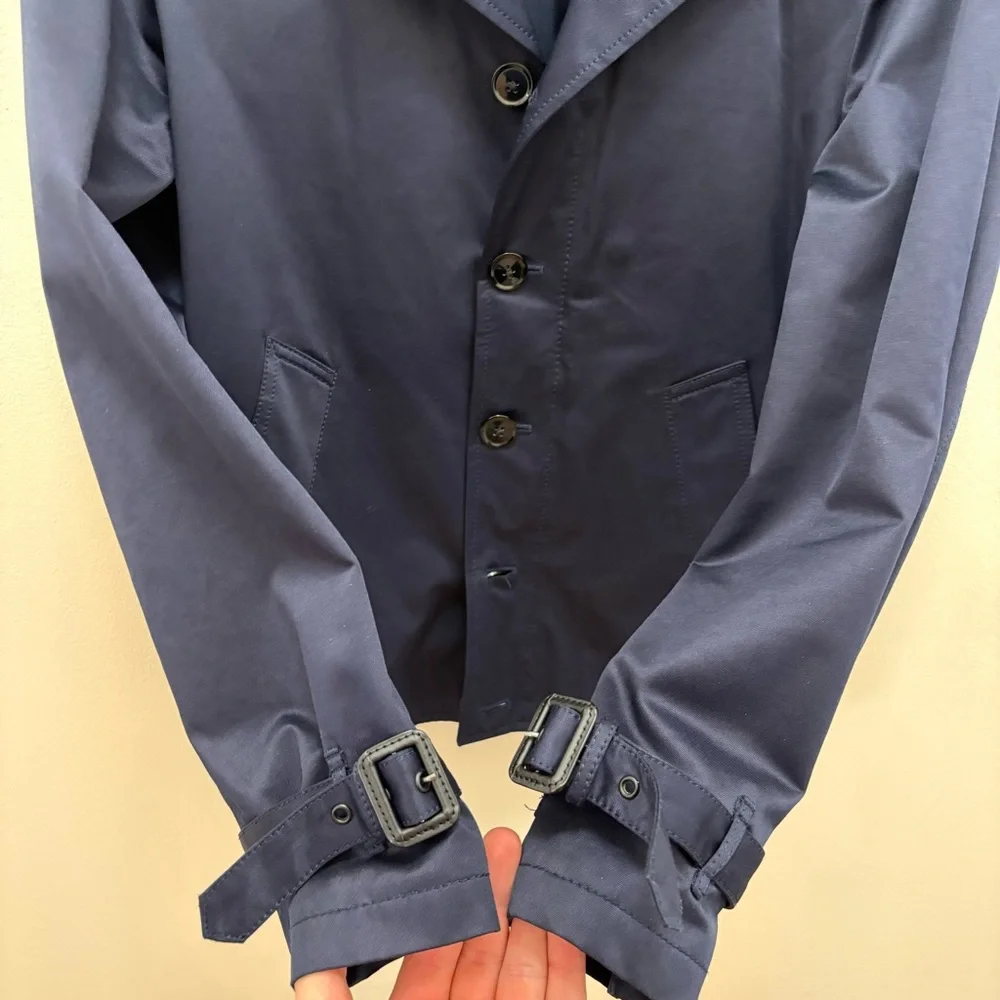 Express Navy Cotton Blend Military Blazer Jacket Size Small Business Casual Prep